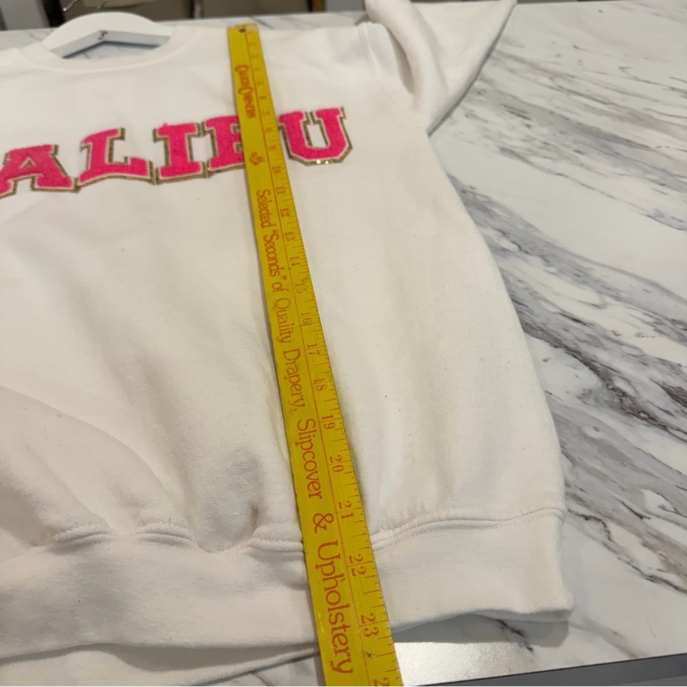 White Sweatshirt PINK GOLD MALIBU M - Picture 8 of 8